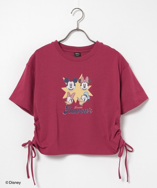 Honeys（ハニーズ）の「【ハニさら・接触冷感・ＵＶカット】ディズニー／脇ドロストＴ（Tシャツ/カットソー・レディース・グリーン系1/レッド系1/ホワイト系1/ブラウン系1/ブラック系1・L/M/S）」の13枚目の写真