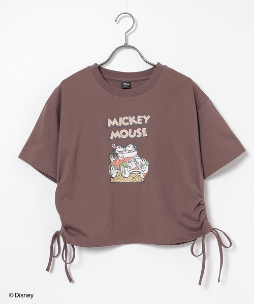 Honeys（ハニーズ）の「【ハニさら・接触冷感・ＵＶカット】ディズニー／脇ドロストＴ（Tシャツ/カットソー・レディース・グリーン系1/レッド系1/ホワイト系1/ブラウン系1/ブラック系1・L/M/S）」の7枚目の写真
