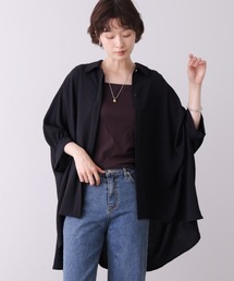 麻ライクギャザースリーブチュニック