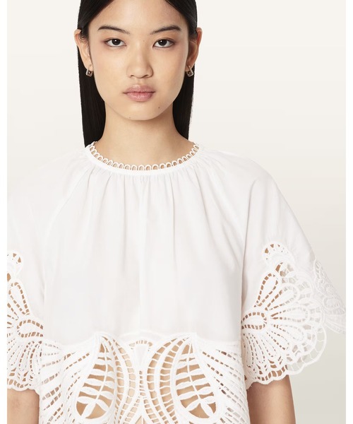 ALLSAINTS(オールセインツ)の「FEMI RELAXED FIT BRODERIE TOP | FEMI リラックス フィット ブロダリー トップ(その他トップス・レディース・ホワイト・6/10/8/4)」の3枚目の写真