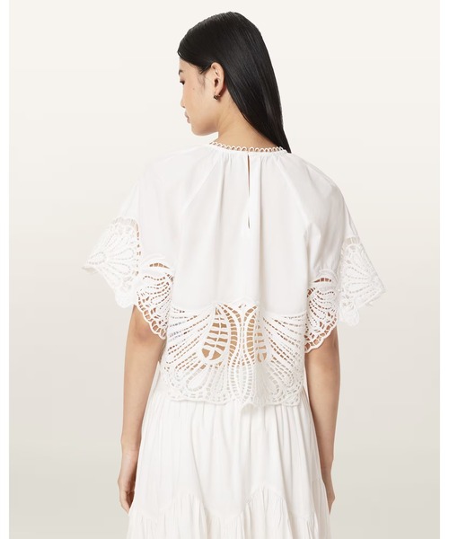 ALLSAINTS(オールセインツ)の「FEMI RELAXED FIT BRODERIE TOP | FEMI リラックス フィット ブロダリー トップ(その他トップス・レディース・ホワイト・6/10/8/4)」の6枚目の写真