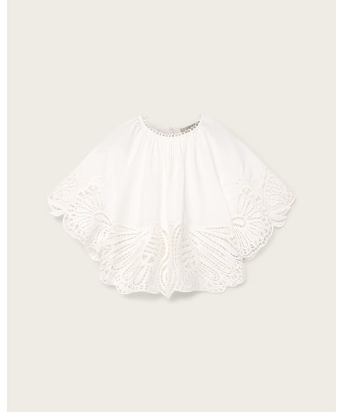 ALLSAINTS(オールセインツ)の「FEMI RELAXED FIT BRODERIE TOP | FEMI リラックス フィット ブロダリー トップ(その他トップス・レディース・ホワイト・6/10/8/4)」の7枚目の写真