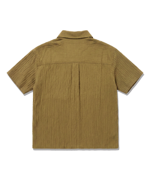 UNDEROFF（アンダーオフ）の「リンクルクロップポケット半袖シャツカーキ（シャツ/ブラウス・メンズ・カーキ・LARGE/X-LARGE/MEDIUM）」の5枚目の写真