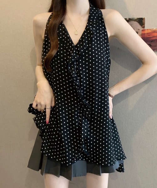 近年美品❤️44キュートなブラック チュニック セール】VQ｜ブイキューのチュニック（ブラック/黒色系・袖なし）通販