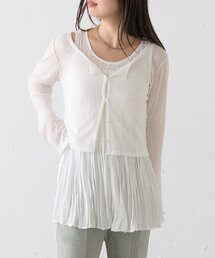 【一部店舗限定】B ティアードチュニックSETカーディガン