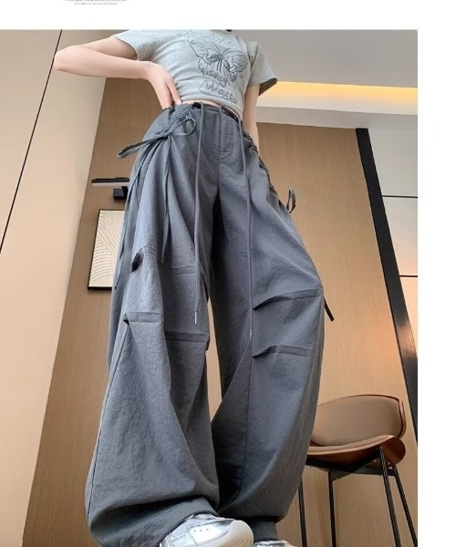 Ritzy(リッツィー)の「サイド紐デザイン ルーズワイドカーゴパンツ(その他パンツ・レディース・ダークグレー/ライトグレー/ブラック・L/M)」の14枚目の写真
