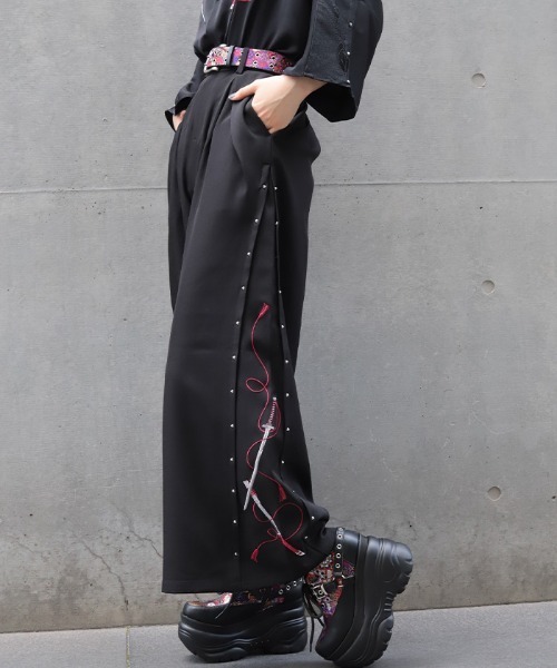 REZEN（リゼン）の「刀×スタッズ袴パンツ（その他パンツ・メンズ・ライトグレー/ブラック/ローズ/ブルーパープル・SMALL/MEDIUM/LARGE）」の9枚目の写真