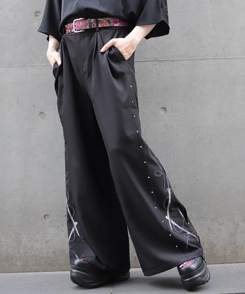 REZEN（リゼン）の「刀×スタッズ袴パンツ（その他パンツ・メンズ・ライトグレー/ブラック/ローズ/ブルーパープル・SMALL/MEDIUM/LARGE）」の5枚目の写真