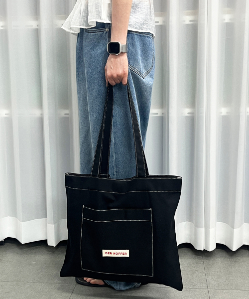 DER KOFFER（デルコッファー）の「SHOPPER POCKET BAG [BLACK]（エコバッグ/サブバッグ・レディース・その他・FREE）」の2枚目の写真