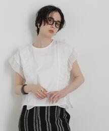 シフォンフリルカットソー