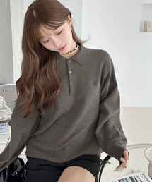 【U.S. POLO ASSN. 】スウェットライク 配色 ポロセーター