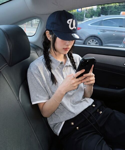 LETTERCOMO(レテルコモ)の「ダストレイヤード半袖ポロシャツグレー(Tシャツ/カットソー・メンズ・グレー・MEDIUM/LARGE)」の9枚目の写真