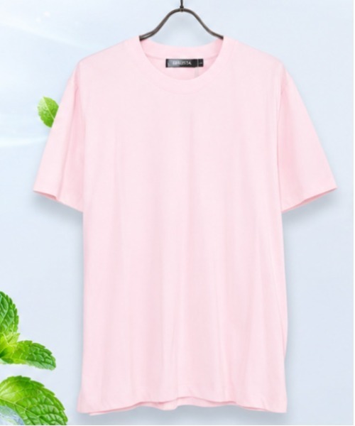 BENUSTA(ベヌスタ)の「『BENUSTA/ベヌスタ』【ミントの香り付き】半袖Tシャツ【GC】(Tシャツ/カットソー・メンズ・ピンク/ネイビー/ブラック/ホワイト・L/M)」の4枚目の写真