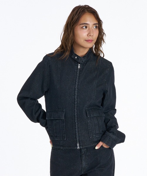 ROXY（ロキシー）の「ROXY/ロキシー デニムジャケット RJK264602T（デニムジャケット・レディース・ブラック/インディゴブルー・L/M）」の3枚目の写真