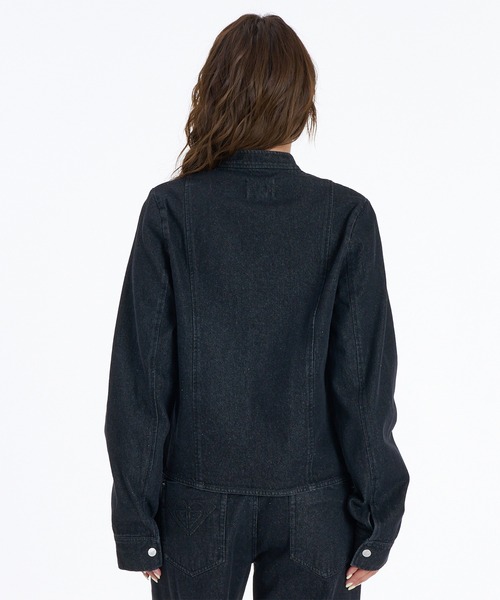 ROXY（ロキシー）の「ROXY/ロキシー デニムジャケット RJK264602T（デニムジャケット・レディース・ブラック/インディゴブルー・L/M）」の4枚目の写真