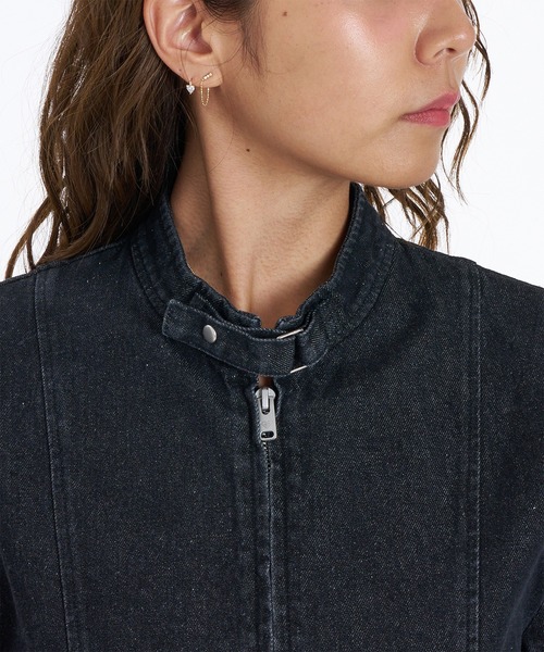 ROXY（ロキシー）の「ROXY/ロキシー デニムジャケット RJK264602T（デニムジャケット・レディース・ブラック/インディゴブルー・L/M）」の5枚目の写真