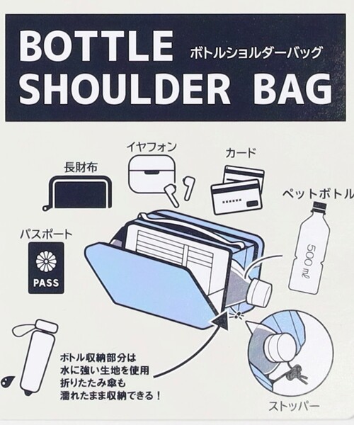 CAMP7(キャンプセブン)の「CAMP7 ボトルサコッシュバッグ(ボディバッグ/ウエストポーチ・メンズ・チャコールグレー/ブラック/グレー・99)」の7枚目の写真