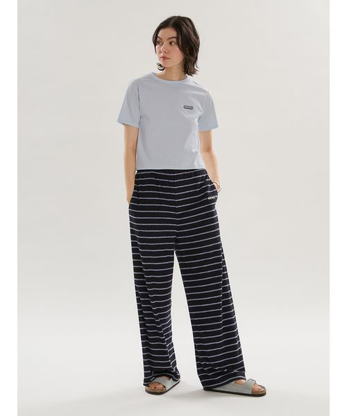 emmi(エミ)の「emmiロゴコンパクトTシャツ(Tシャツ/カットソー・レディース・ライトブルー/ブラック/オフホワイト・F)」の12枚目の写真