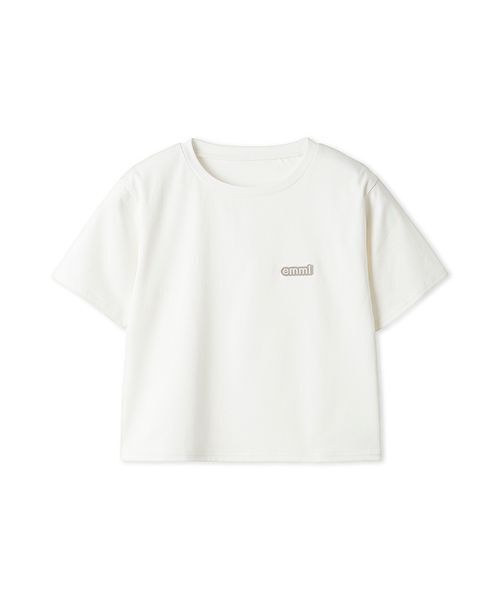 emmi(エミ)の「emmiロゴコンパクトTシャツ(Tシャツ/カットソー・レディース・ライトブルー/ブラック/オフホワイト・F)」の19枚目の写真