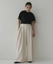  hellam（へラム）の「ボンディングタックワイドパンツ（スウェットパンツ）」