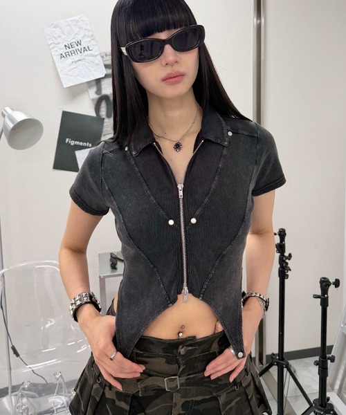 Figments(フィグメンツ)の「エイジドZIPデザイントップ(その他トップス・レディース・スミクロ・FREE)」の4枚目の写真