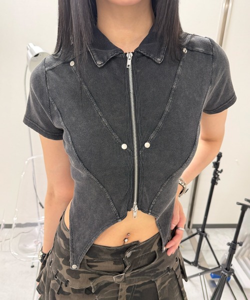 Figments(フィグメンツ)の「エイジドZIPデザイントップ(その他トップス・レディース・スミクロ・FREE)」の2枚目の写真
