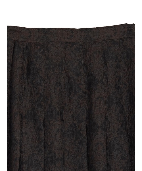 Ameri（アメリ）の「SHEER DAMASK JACQUARD PLEATED SKIRT（スカート・レディース・ダークブラウン/アイボリー・SMALL/MEDIUM）」の20枚目の写真