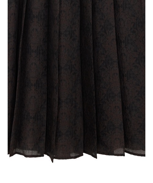Ameri（アメリ）の「SHEER DAMASK JACQUARD PLEATED SKIRT（スカート・レディース・ダークブラウン/アイボリー・SMALL/MEDIUM）」の5枚目の写真