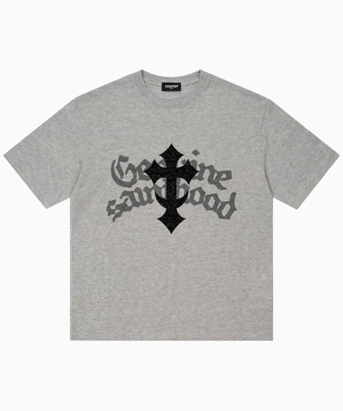 SAINTPAIN(セイントペイン)の「SP ヘビーウェイトレイヤークロス半袖Tシャツメランジグレー(Tシャツ/カットソー・レディース・その他・LARGE/MEDIUM)」の1枚目の写真