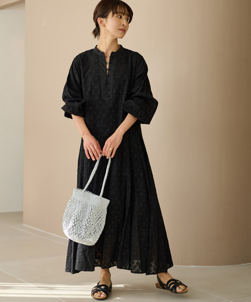 JOURNAL STANDARD relume(ジャーナルスタンダード レリューム)の「《WEB限定追加》コットンジャガードフレアワンピース(ワンピース・レディース・ホワイト/ブラック・FREE)」の9枚目の写真