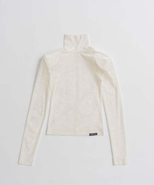 PRANK PROJECT(プランクプロジェクト)の「【2026Autumn Pre-Order】メッシュベロアトップス / Mesh Velour Top(Tシャツ/カットソー・レディース・グリーン/ブラウン/ブラック/ホワイト・FREE)」の17枚目の写真