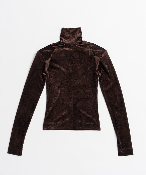 PRANK PROJECT(プランクプロジェクト)の「【2026Autumn Pre-Order】メッシュベロアトップス / Mesh Velour Top(Tシャツ/カットソー・レディース・グリーン/ブラウン/ブラック/ホワイト・FREE)」の20枚目の写真