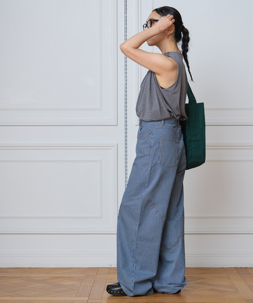 IENA LA BOUCLE(イエナラブークル)の「IENA LA BOUCLE メランジドレープカットソー(Tシャツ/カットソー・レディース・ホワイト/グレー・FREE)」の10枚目の写真