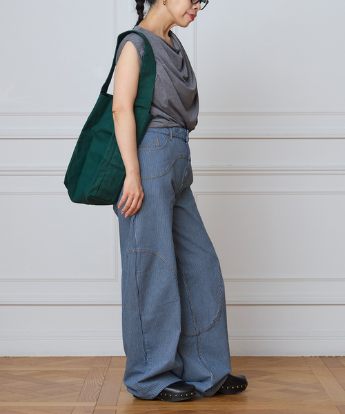 IENA LA BOUCLE(イエナラブークル)の「IENA LA BOUCLE メランジドレープカットソー(Tシャツ/カットソー・レディース・ホワイト/グレー・FREE)」の12枚目の写真