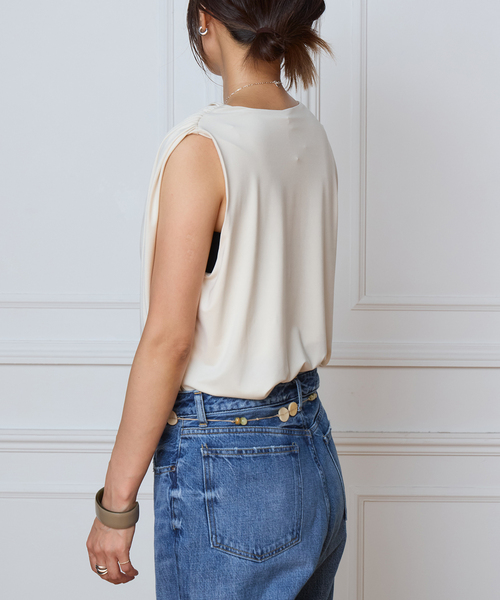 IENA LA BOUCLE(イエナラブークル)の「IENA LA BOUCLE メランジドレープカットソー(Tシャツ/カットソー・レディース・ホワイト/グレー・FREE)」の14枚目の写真
