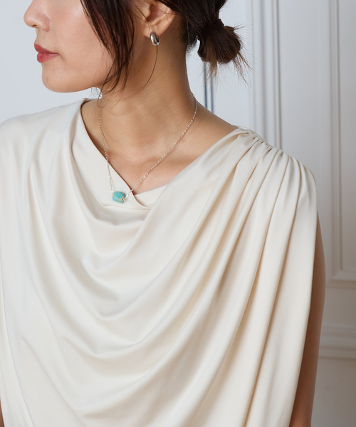 IENA LA BOUCLE(イエナラブークル)の「IENA LA BOUCLE メランジドレープカットソー(Tシャツ/カットソー・レディース・ホワイト/グレー・FREE)」の17枚目の写真