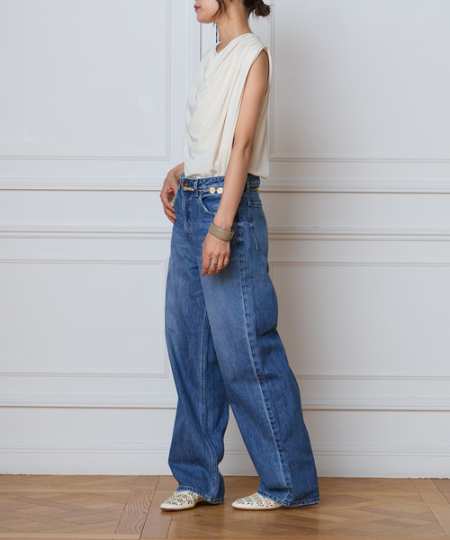 IENA LA BOUCLE(イエナラブークル)の「IENA LA BOUCLE メランジドレープカットソー(Tシャツ/カットソー・レディース・ホワイト/グレー・FREE)」の19枚目の写真