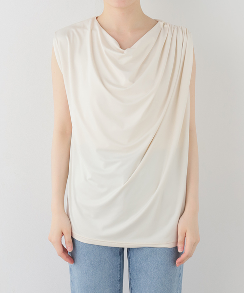 IENA LA BOUCLE(イエナラブークル)の「IENA LA BOUCLE メランジドレープカットソー(Tシャツ/カットソー・レディース・ホワイト/グレー・FREE)」の22枚目の写真