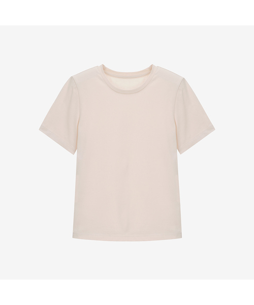 MIND BRIDGE WOMEN（マインドブリッジウーマン）の「[ON][W]ソロナベーシックTシャツ - 5色（Tシャツ/カットソー・レディース・ミント/ライトベージュ・55/77/66）」の2枚目の写真