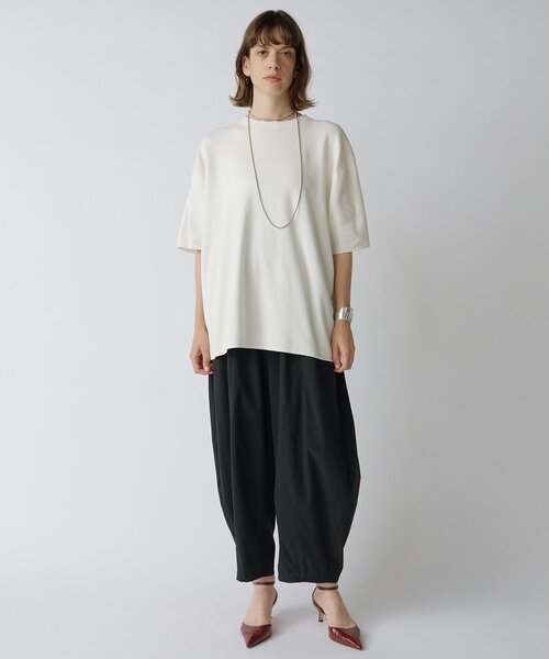 Drawing Numbers（ドローイング ナンバーズ）の「【Drawing Numbers】ユニセックスニットTシャツ（ニット/セーター・レディース・ライム/ブラック/ホワイト・38）」の13枚目の写真