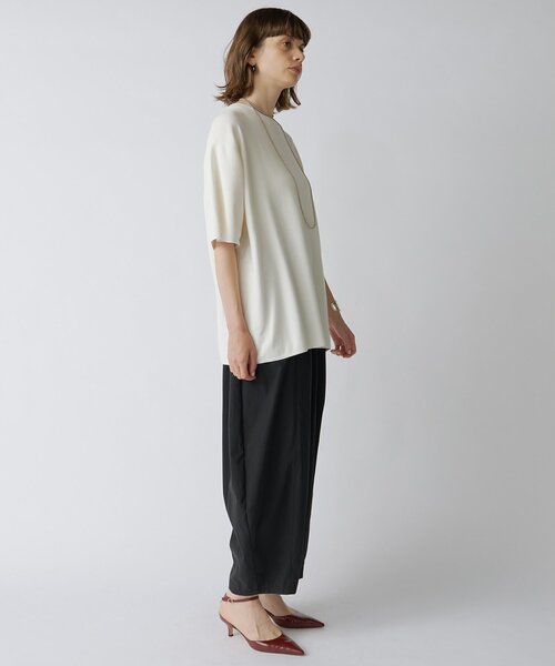Drawing Numbers（ドローイング ナンバーズ）の「【Drawing Numbers】ユニセックスニットTシャツ（ニット/セーター・レディース・ライム/ブラック/ホワイト・38）」の12枚目の写真