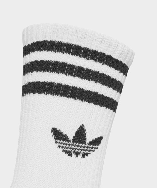 adidas(アディダス)の「スリーストライプス クルーソックス 3足組 靴下 / アディダスオリジナルス adidas Originals(ソックス/靴下・メンズ・ホワイト・kids-XXL/LARGE/MEDIUM/SMALL/X-LARGE)」の3枚目の写真