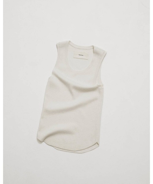 TODAYFUL（トゥデイフル）の「Roundhem Knit Tanktop 12610533（Tシャツ/カットソー・レディース・チャコールグレー/ブラウン/オフホワイト・FREE）」の2枚目の写真