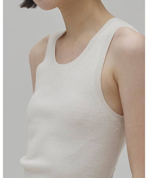 TODAYFUL（トゥデイフル）の「Roundhem Knit Tanktop 12610533（Tシャツ/カットソー・レディース・チャコールグレー/ブラウン/オフホワイト・FREE）」の8枚目の写真