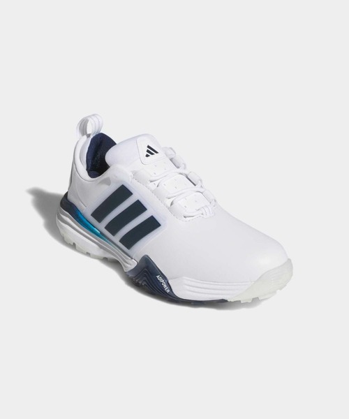 adidas(アディダス)の「アディパワー 26 スパイクレス ゴルフ / ADIPOWER 26 SPIKELESS GOLF SHOES【adidas Golf/アディダスゴルフ】(スニーカー・レディース・ホワイト×ブルー・24.5cm/23.5cm/24.0cm/22.0cm/22.5cm/23.0cm/25.0cm/25.5cm/26.0cm)」の4枚目の写真