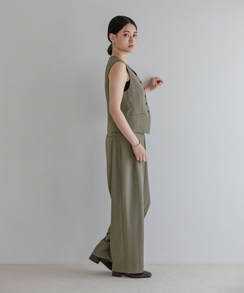 A part by(アパートバイ)の「【Sサイズ展開】メランジェコクーンパンツ(スラックス・レディース・ライトベージュ/ブラウン/カーキ・SMALL/MEDIUM)」の11枚目の写真