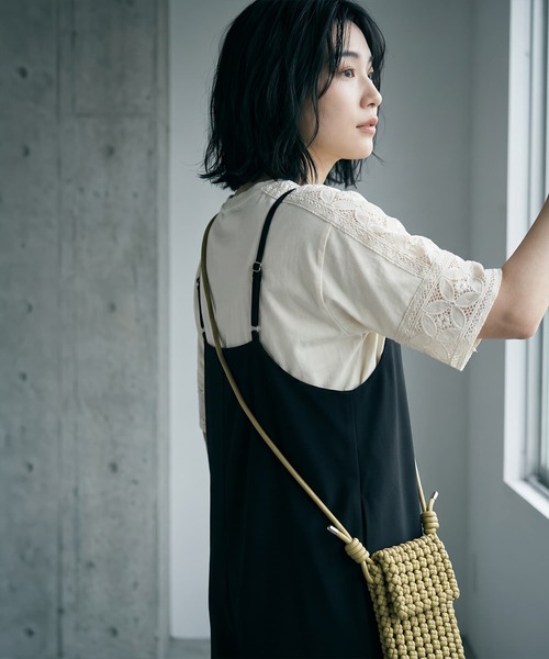 STYLE DELI(スタイルデリ)の「【BLK001】サラ落ちキャミオールインワン(サロペット/オーバーオール・レディース・ブラック・FREE)」の9枚目の写真