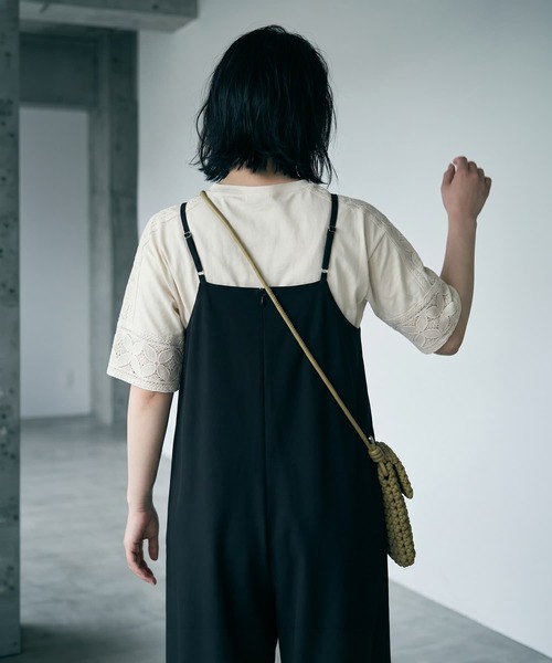 STYLE DELI(スタイルデリ)の「【BLK001】サラ落ちキャミオールインワン(サロペット/オーバーオール・レディース・ブラック・FREE)」の10枚目の写真