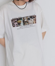 HER CLOSET（ハークローゼット）の「【HER CLOSET】coffeeフォトロゴロンT  COFFEE PHOTO LOGO LONG TEE（Tシャツ/カットソー）」