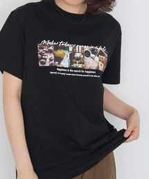 HER CLOSET（ハークローゼット）の「【HER CLOSET】coffeeフォトロゴロンT  COFFEE PHOTO LOGO LONG TEE（Tシャツ/カットソー）」